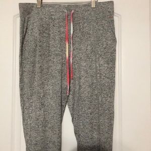 Light gray PINK sweatpants with pink draw string